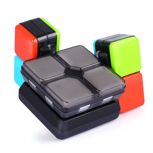 Smart Light Cube interactive puzzle game with colorful LED lights and sliding panels for STEM learning