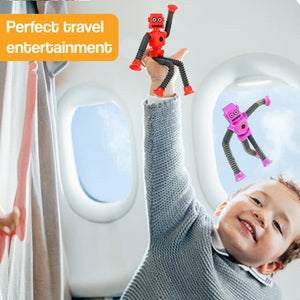 Colorful BendyBuddy Stick-Anywhere Fidget Toys with flexible limbs and suction cups for creative play and sensory focus