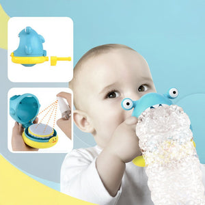 Ocean Adventure 4-in-1 Bath Play Bundle with light-up whale, foaming shark, surprise egg, and swimming turtles bath toys for kids ages 3+