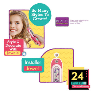 DIY bead machine and hair dye stick set for kids creative play and jewelry making