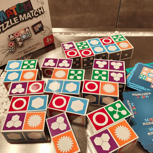 Matching Master Building Block game with colorful ABS pieces for family cognitive skill development