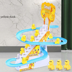 Little Duck Electric Climbing Stairs Slide Toy with lights and music for toddlers