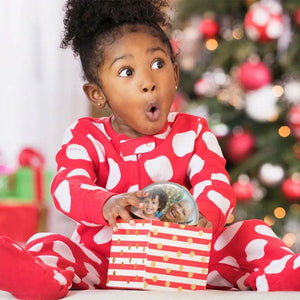 3D holographic crystal Video Memory Ball displaying floating Christmas tree video memories