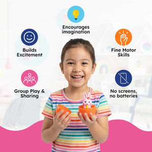 Colorful pre-filled Easter eggs with toys inside, ready for candy-free Easter hunts
