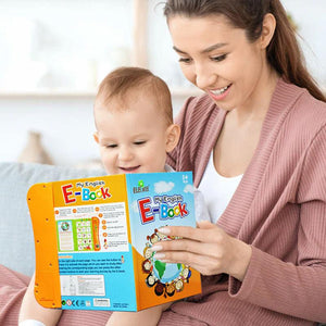 Colorful Fun Interactive Montessori Education sound book for kids with alphabets, numbers, and audio pronunciation features