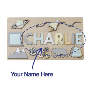 Custom Name Montessori Wooden Board - Halloween Collection