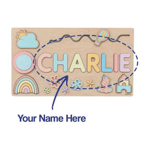 Custom Name Montessori Wooden Board - Halloween Collection