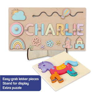 Custom Name Montessori Wooden Board - Halloween Collection