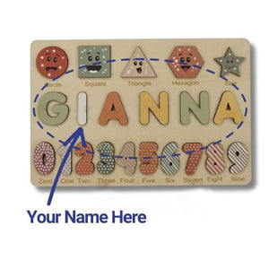 Custom Name Montessori Wooden Board - Halloween Collection