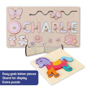 Custom Name Montessori Wooden Board - Halloween Collection