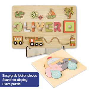 Custom Name Montessori Wooden Board - Halloween Collection
