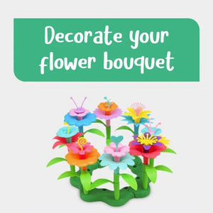 Colorful Educational Garden Building Flower Toys set with 109 pieces for kids age 3+ promoting creativity and motor skills development