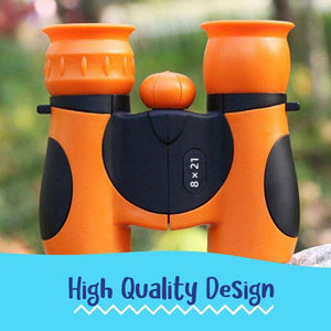 Small children's learning toy binoculars with optical eye protection for safe outdoor exploration and nature activities
