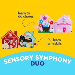 My Small Room Montessori interactive multi-activity quiet book for kids' independent skill development and screen-time reduction