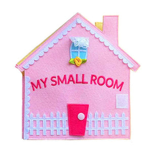 My Small Room Montessori interactive multi-activity educational quiet book for kids learning everyday skills