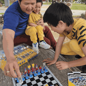 Educational Wooden Cartoon Chess Set - Halloween Collection