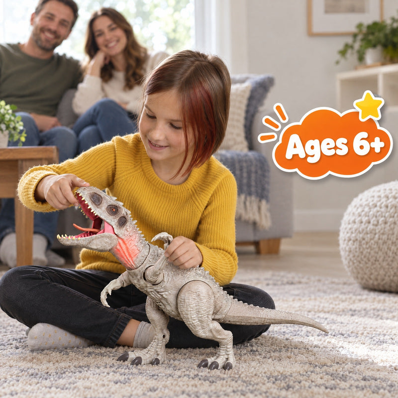Big T-Rex Dinosaur Figure with Roar Sound & Light