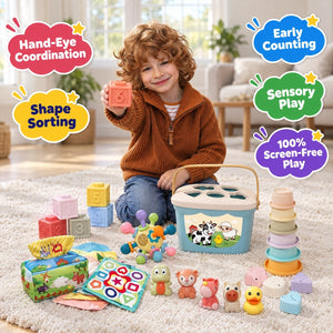6-in-1 Soft Baby Learning Toy Set – sensory toy