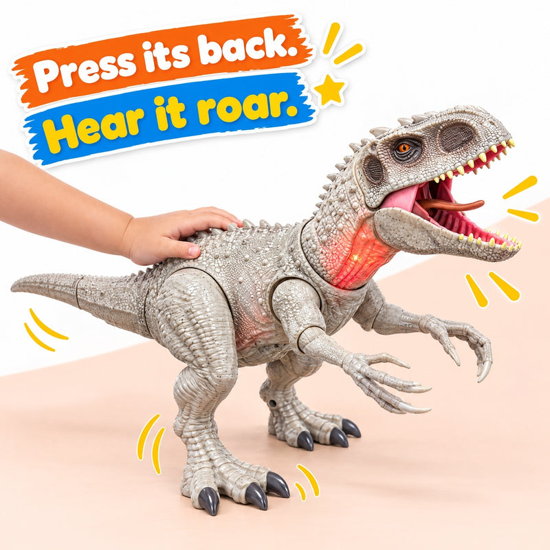 Big T-Rex Dinosaur Figure with Roar Sound & Light
