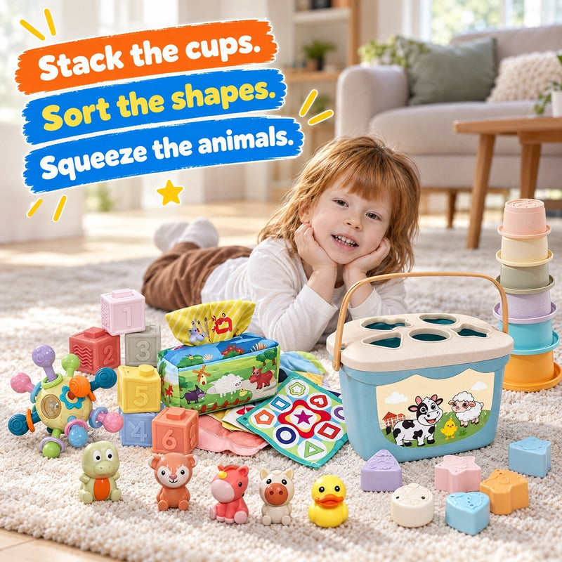 6-in-1 Soft Baby Learning Toy Set – educational toy