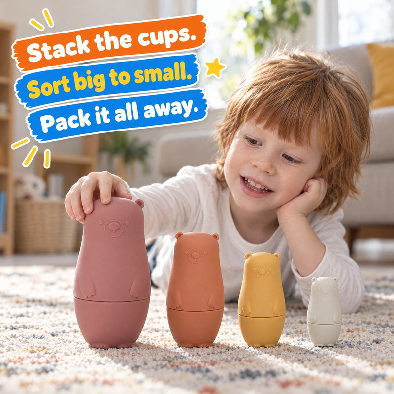 Silicone Nesting Bears – Montessori-inspired toy