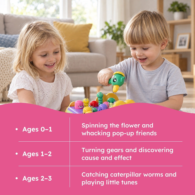 Whack-a-Mole Activity Cube with Xylophone