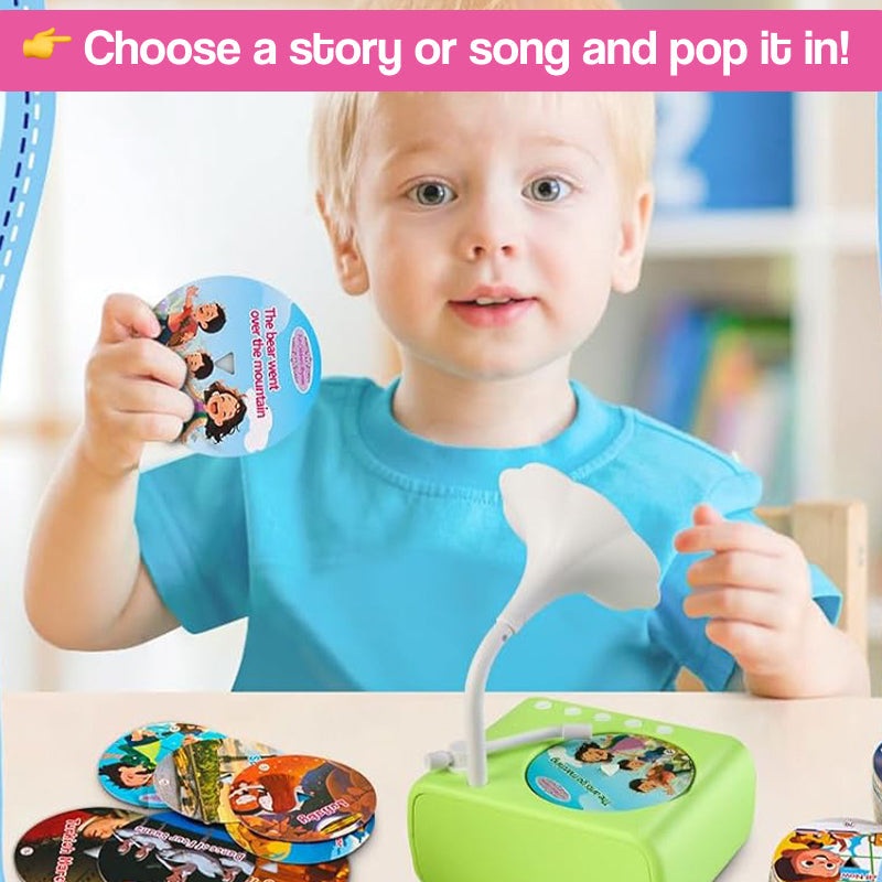 Smart Mini Phonograph with 96 Vinyls + Bluetooth