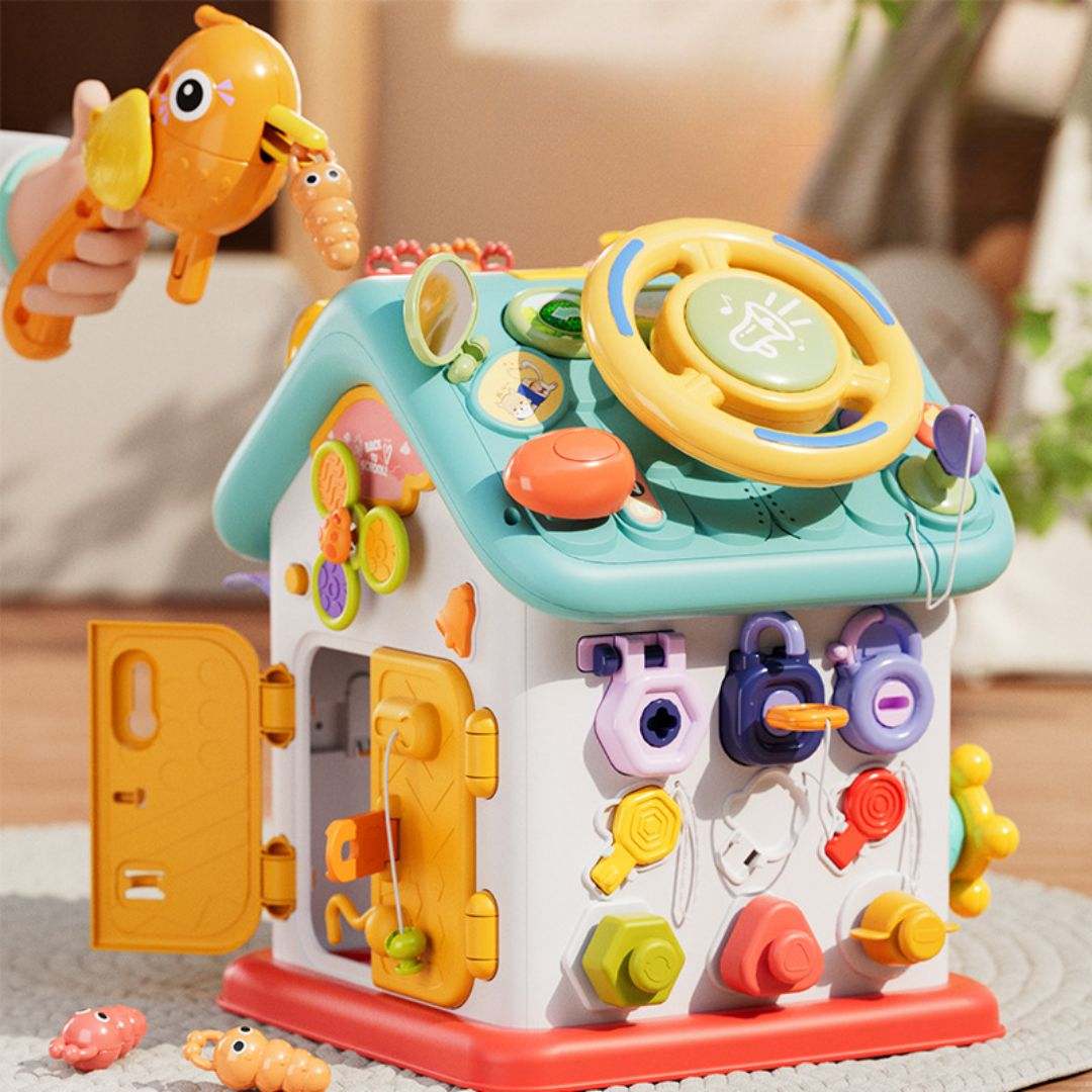 Montessori Busy House Toy for Fine Motor Skills