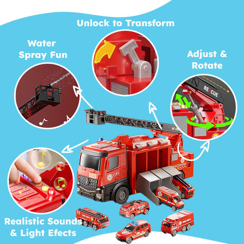 Mega Rescue Water Spray Truck Playset