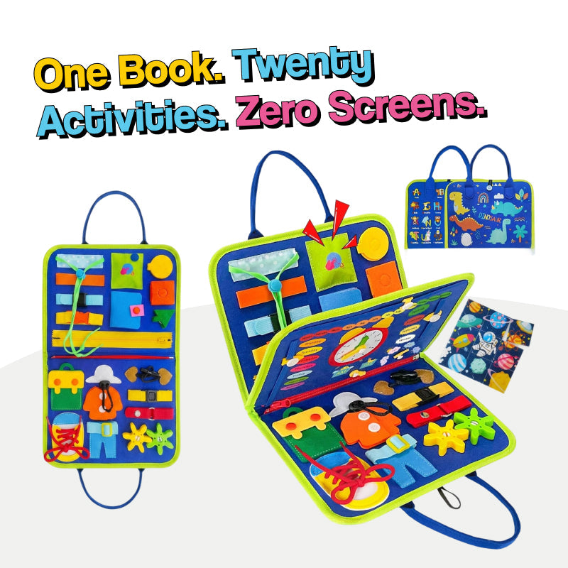 Soft Quiet Book for Toddlers — Felt Busy Book with 20+ Activities