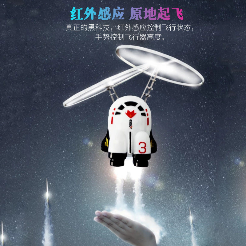 Astronaut Induction Flying Toy with LED Lights