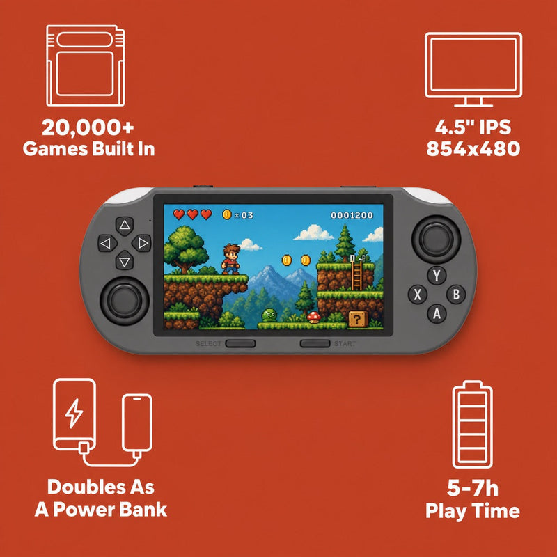 Retro Handheld Game Console - 100+ Classic Games