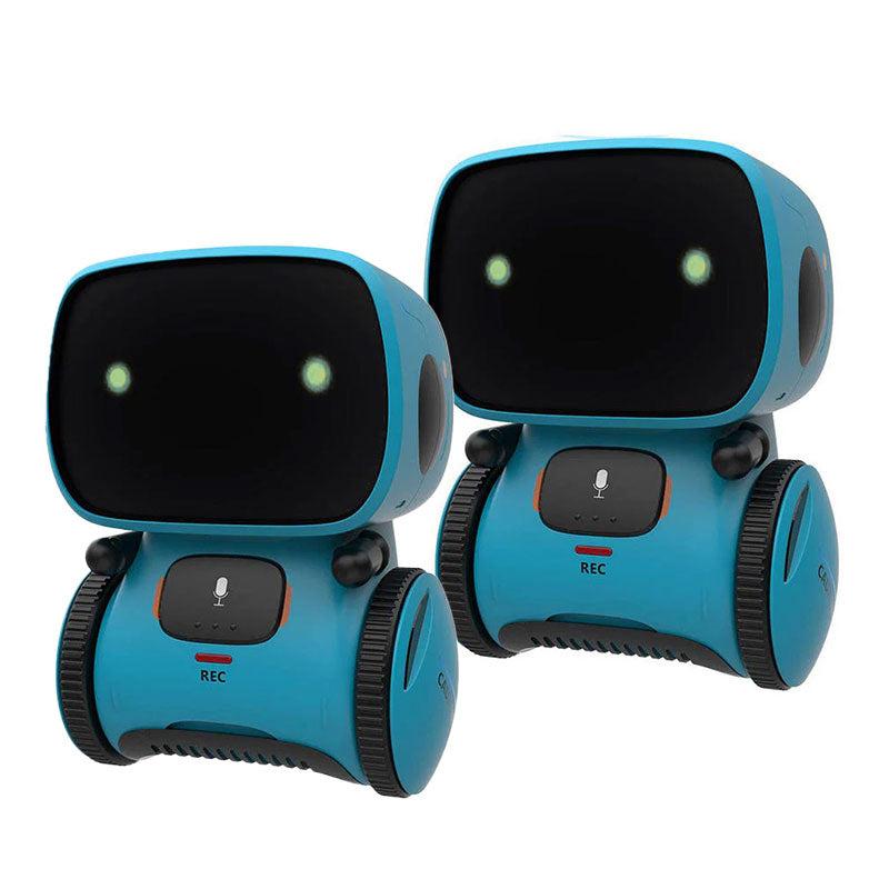 Robby the Robot interactive blue educational toy with voice recognition and wheels for kids aged 3+