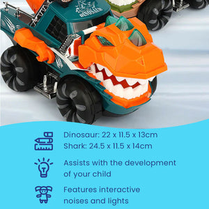 Interactive LED Dinosaur Chariot Toy