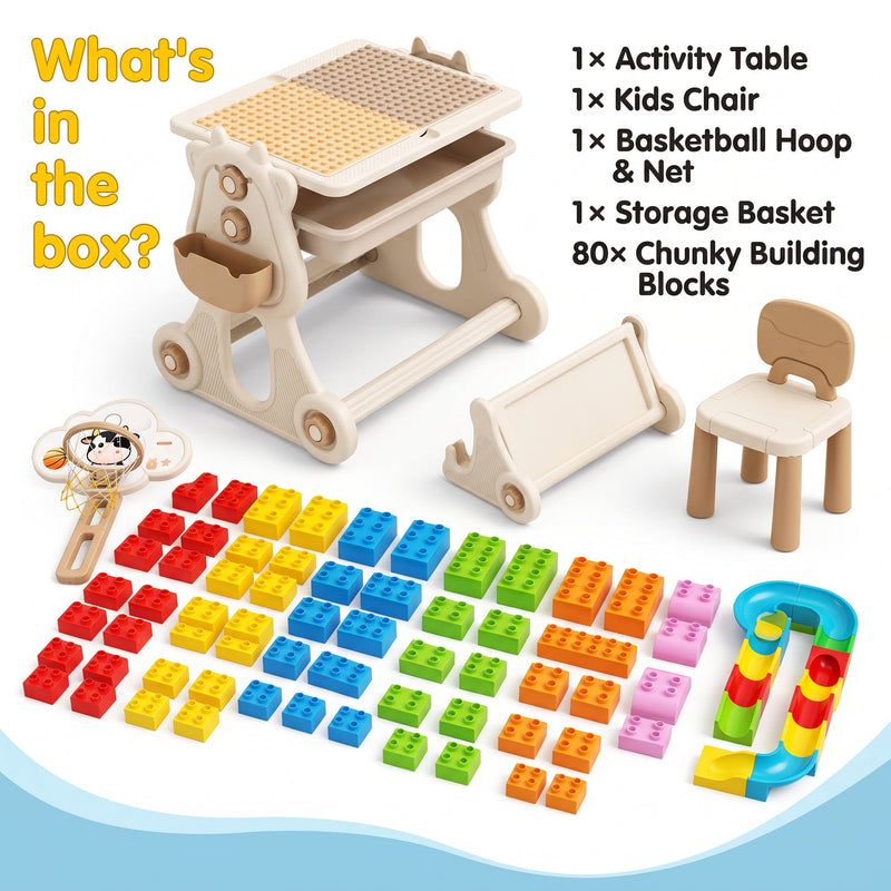 Multi-Activity Block Learning Table & Chair Set