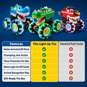 Motion-Activated Monster Truck Toy Set