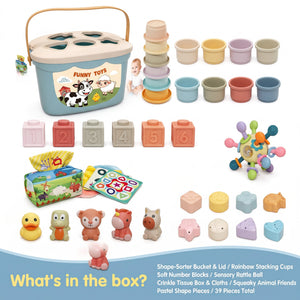 6-in-1 Soft Baby Learning Toy Set