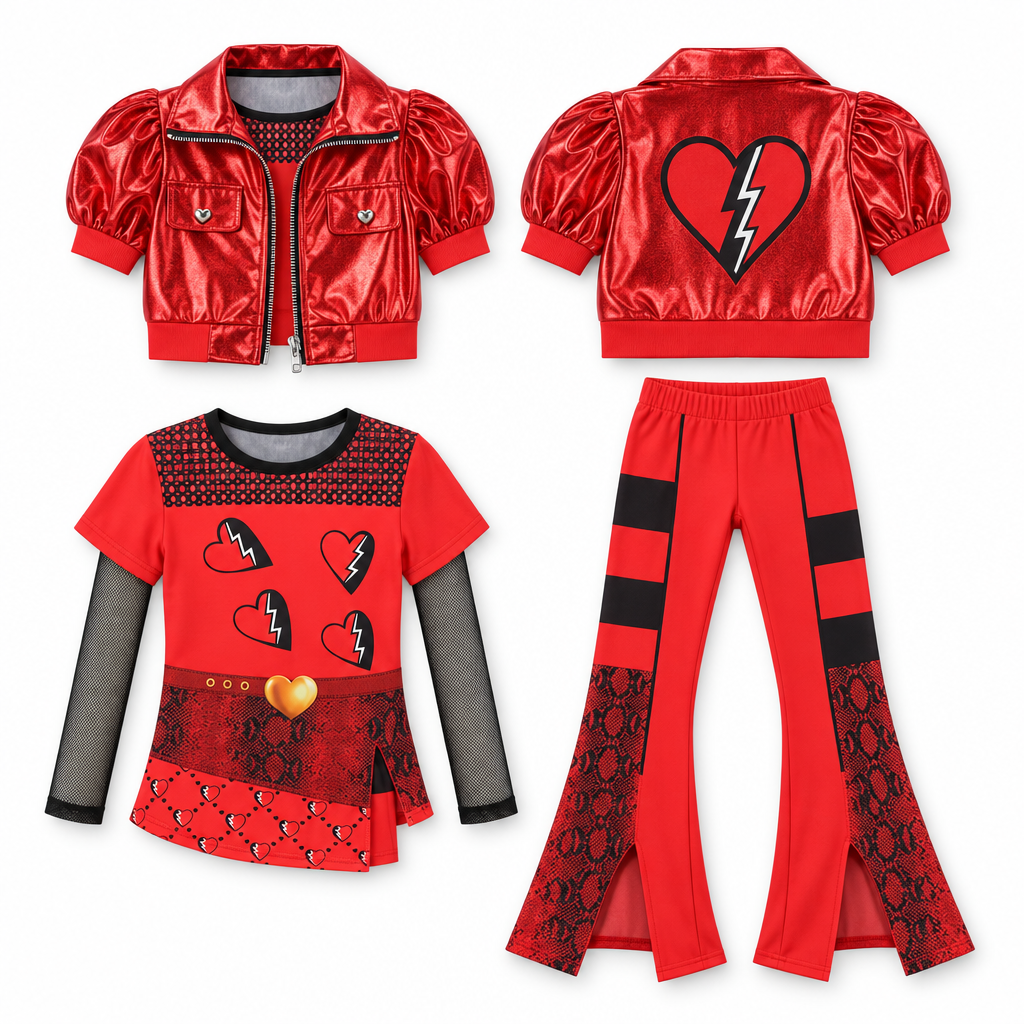 Kids' Metallic Rocker 3-Piece Costume Set