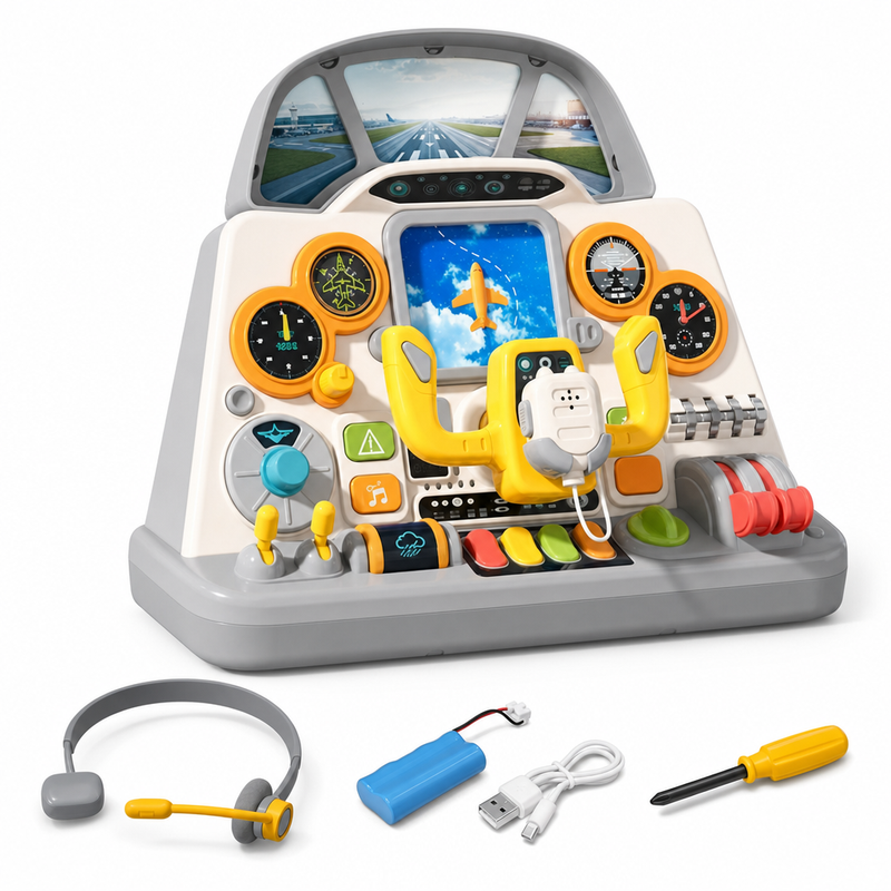 Airplane Cockpit Simulator Playset