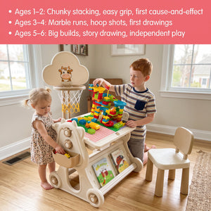 Multi-Activity Block Learning Table & Chair Set