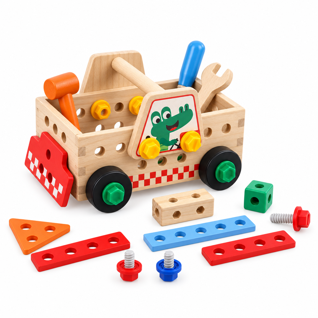 Wooden Take-Apart Tool Truck