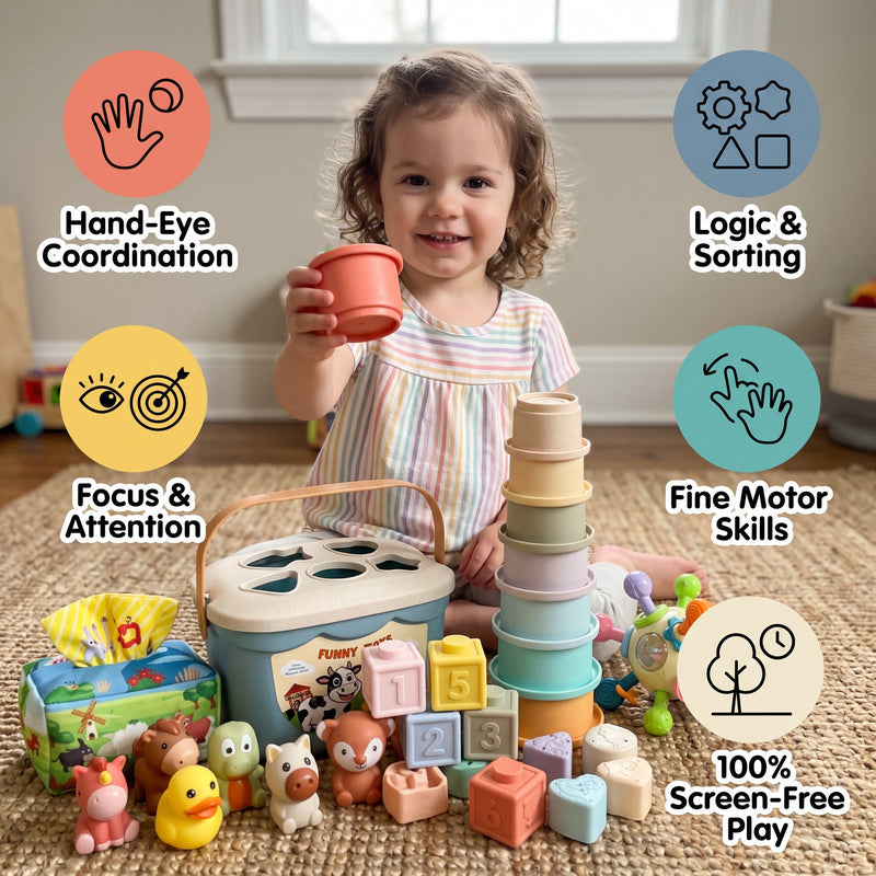 6-in-1 Soft Baby Learning Toy Set
