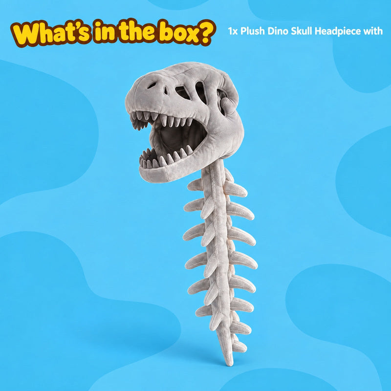 Wearable Plush Dinosaur Skeleton Costume
