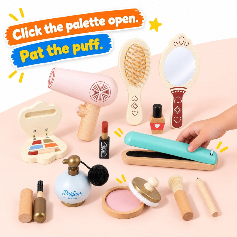 Wooden Pretend Play Makeup Set