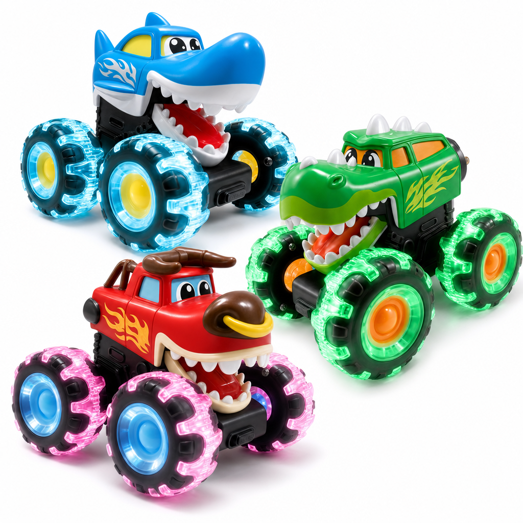 Motion-Activated Monster Truck Toy Set