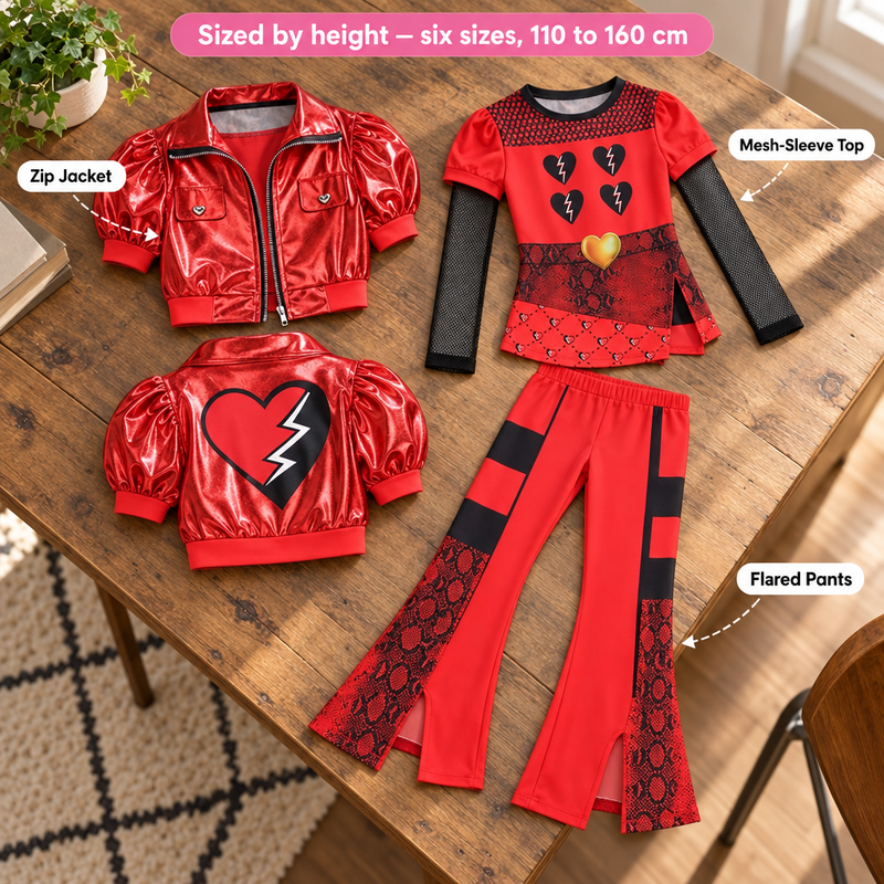 Kids' Metallic Rocker 3-Piece Costume Set
