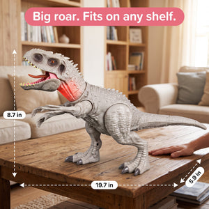 Posable T-Rex Dinosaur Figure with Roar Sound & Light