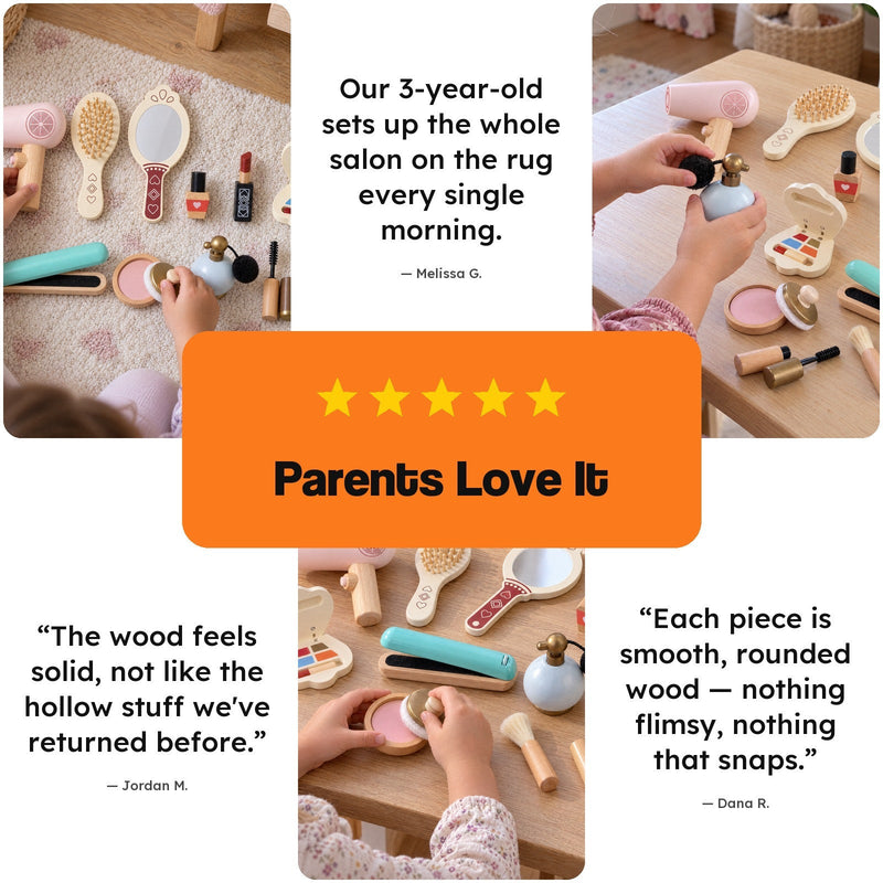 Wooden Pretend Play Makeup Set