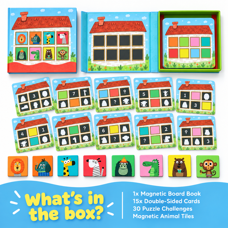 Magnetic Animal House Matching Game