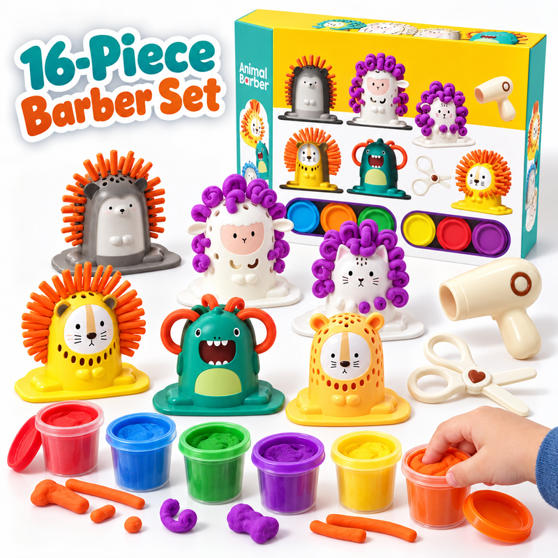 Animal Barber Clay Play Set